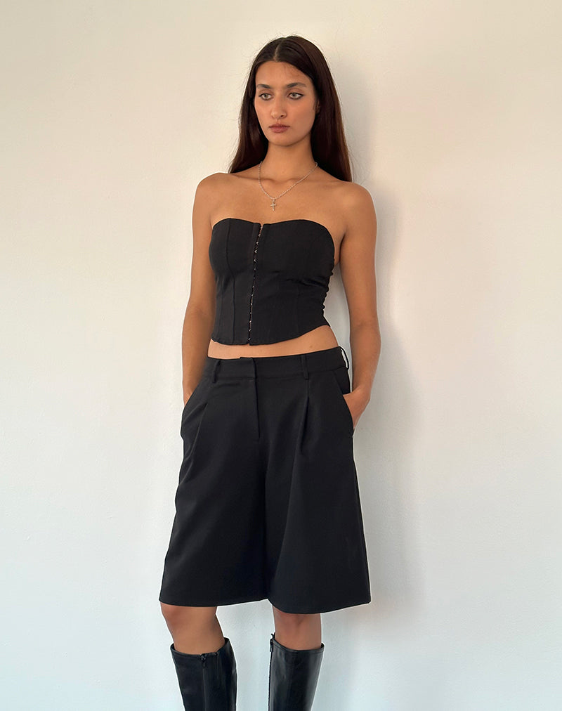 Afbeelding van Ayna Longline Shorts in Tailoring Zwart