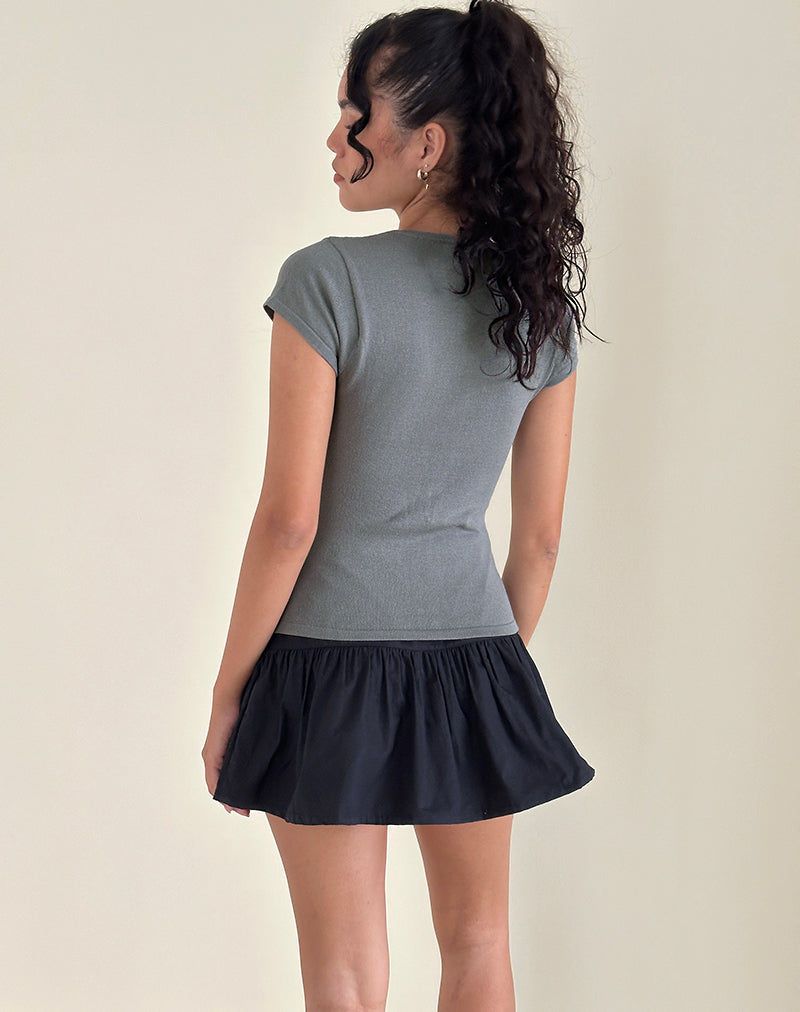Afbeelding van Elmira Top in Flat Knit Grijs