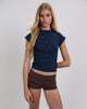 Afbeelding van Elyra Asymmetrische Top in Gebreid Navy