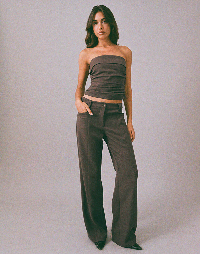 Afbeelding van Elzi Corset Top in Getailleerd Donker Olijf