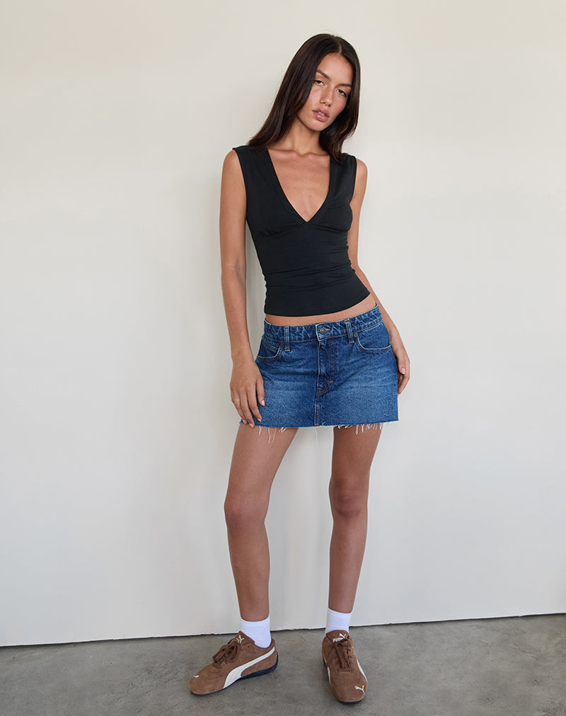 Afbeelding van Emberly Plunge Top in Zwart