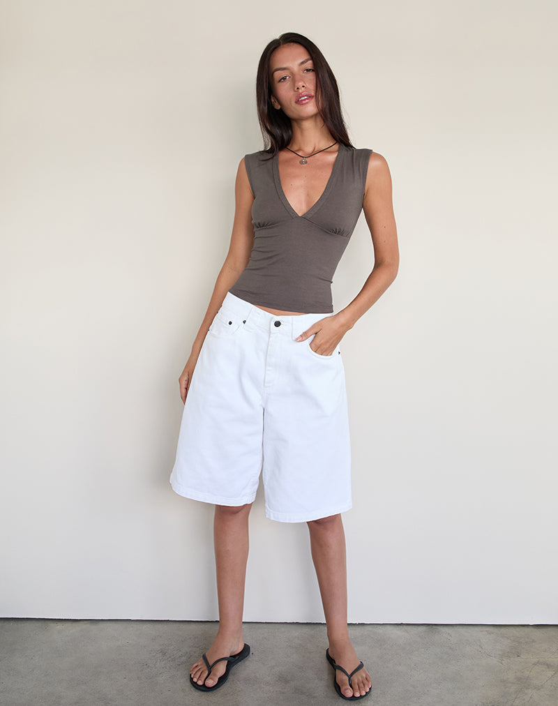 Emberly plunge top in peperkorrel