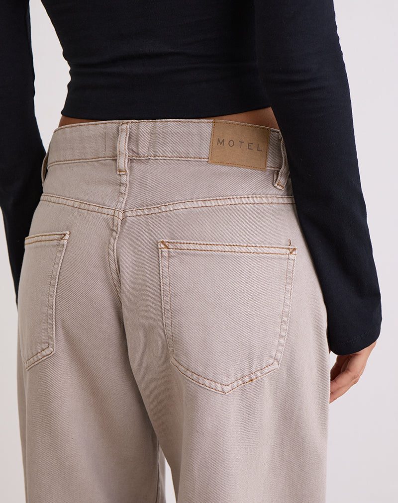 Afbeelding van Low Rise Roomy Jeans in Pebble