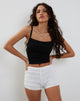 Afbeelding van Ena Frilly Bloomer Shorts in Ivoor