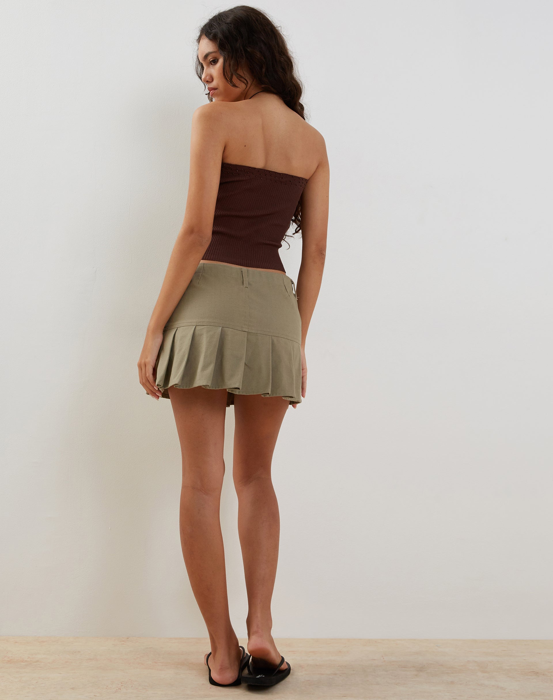 Afbeelding van Erin Tube Top in Knit Bittere Chocolade