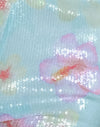Pailletten Bloeiende Bloem Blauw