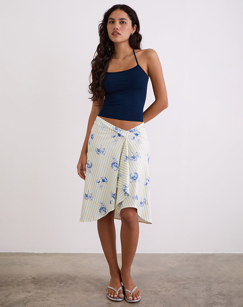 Esmeray Midi rok in crèmestreep