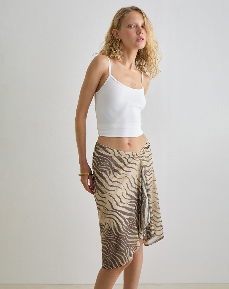 Afbeelding van Esmeray Midi rok in Wild Animal Neutral