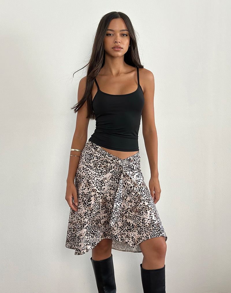 Esmeray Midi-rok in wilde luipaardprint