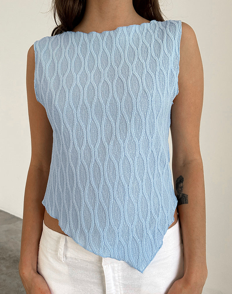 Afbeelding van Etta Vest Top in Kreukelblauw