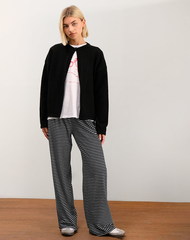 Eunice broek in zwart-wit streep