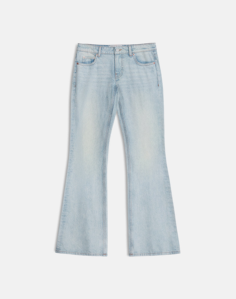 Afbeelding van Extra Low Rise Flare in Breeze Blue Wash