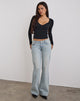 Afbeelding van Extra Low Rise Flare in Breeze Blue Wash