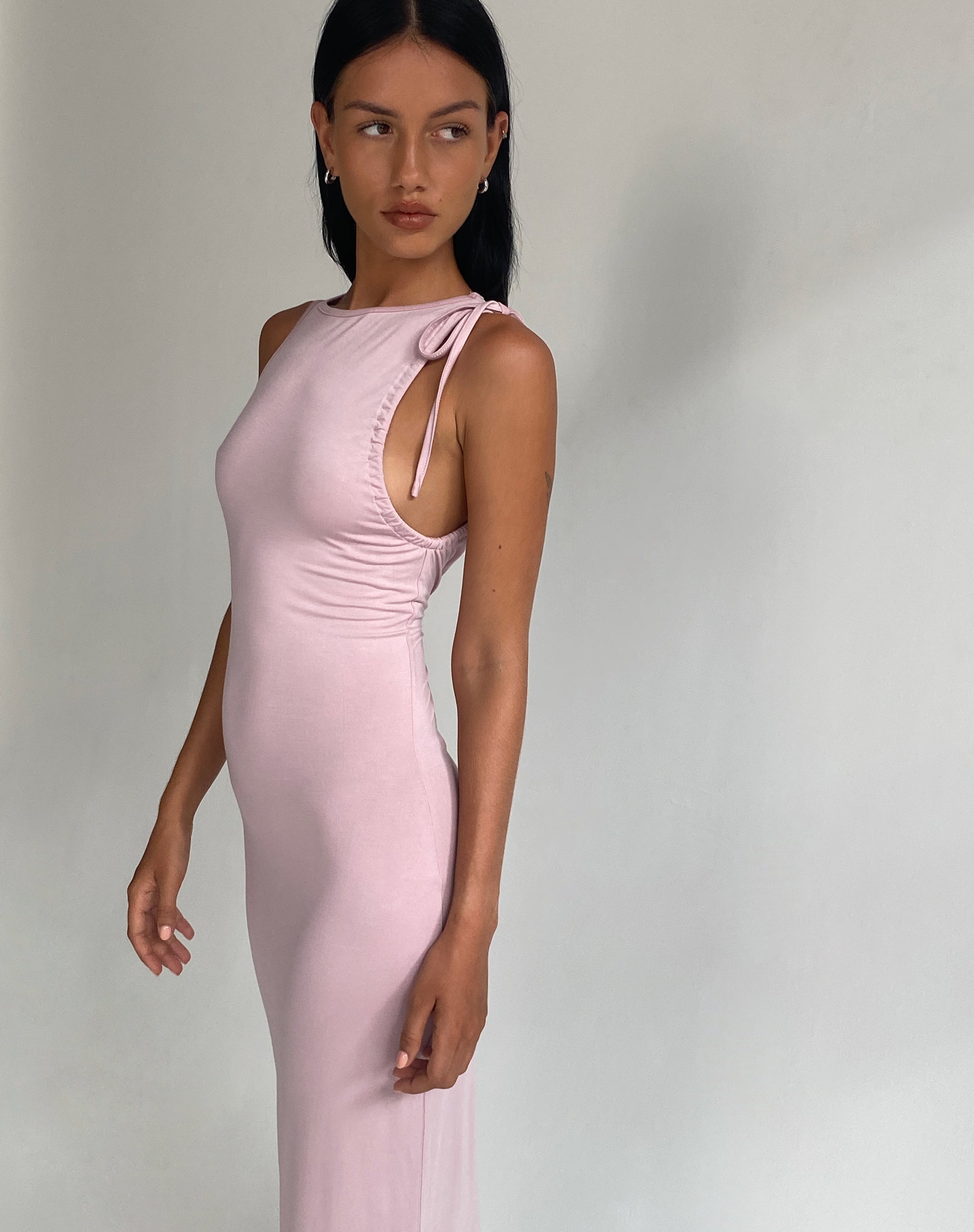 Afbeelding van Elinor Maxi Dress in Slinky Baby Pink