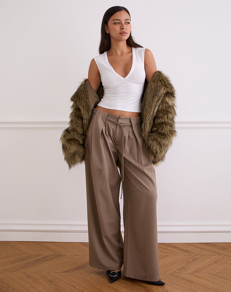 Afbeelding van Emberly Plunge Top in Wit