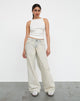 Afbeelding van Roomy Extra Wide Low Rise Jeans In Arctic Blue