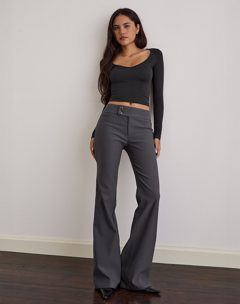 Afbeelding van Falita broek in kleermakerszit Charcoal