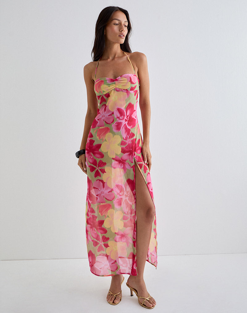 Afbeelding van Fasha Maxi Dress in gedurfde Multi Colour Floral