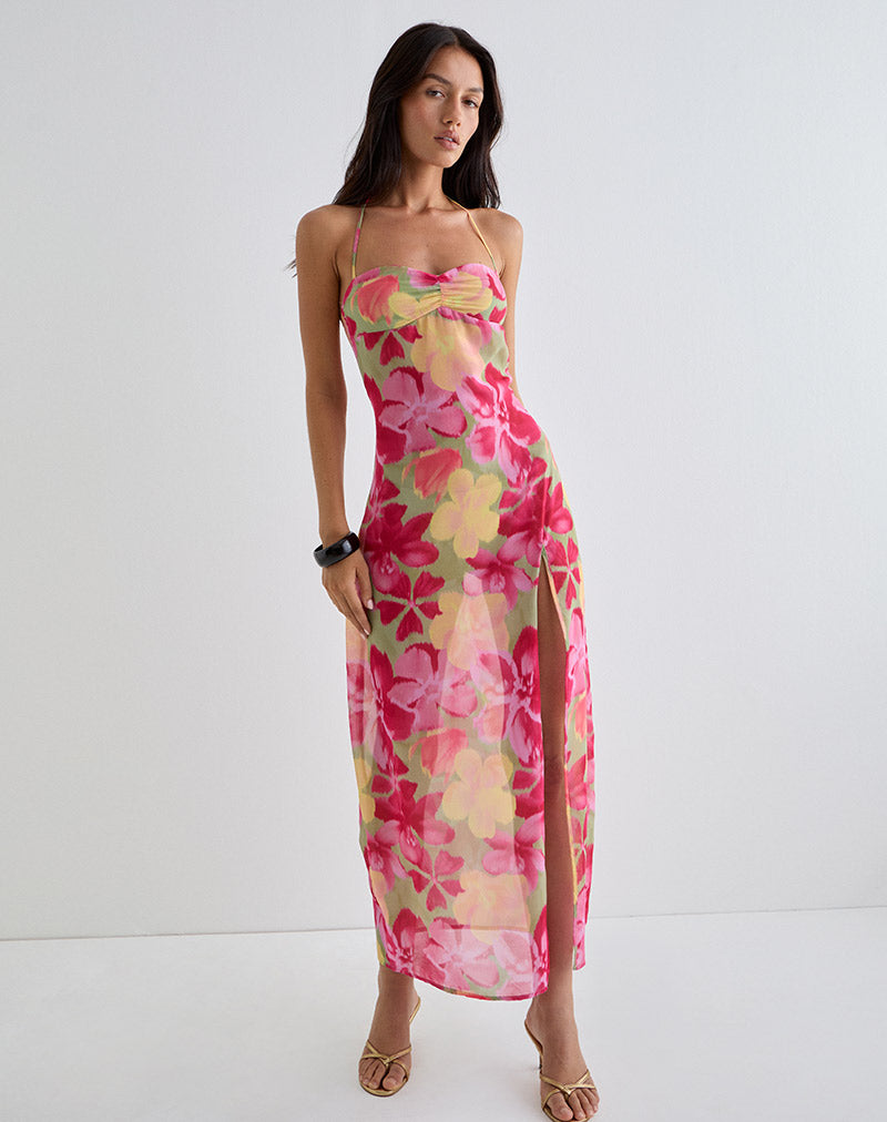Fasha Maxi Dress in gedurfde Multi Colour Floral