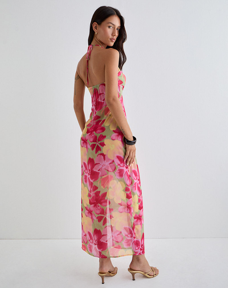 Afbeelding van Fasha Maxi Dress in gedurfde Multi Colour Floral