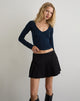 Afbeelding van Faye Lange Mouw Top in Navy