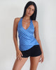 Afbeelding van Fayez Slinky Top in Blauw Diagonaal Streepje