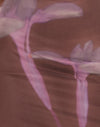 Wazige bloemenprint bruin
