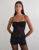 Afbeelding van Fierza Cami Top in Pretty Petal Flock Black