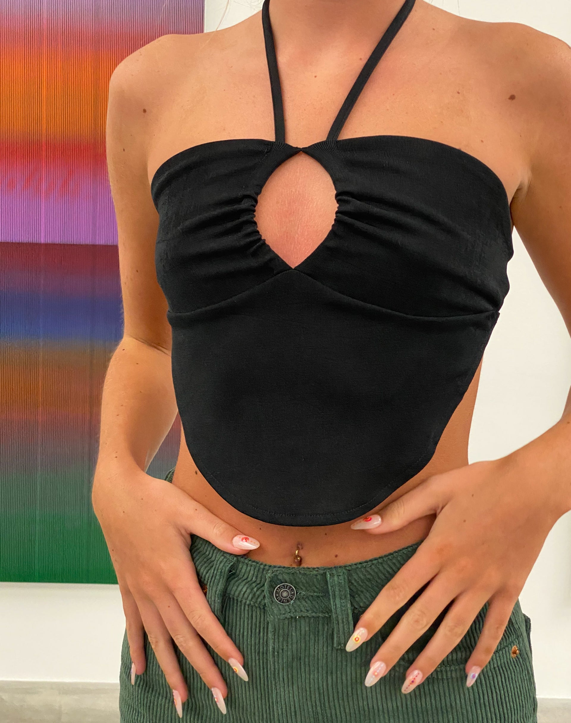 Afbeelding van MOTEL X OLIVIA NEILL Hanabi Top in Crepe Zwart