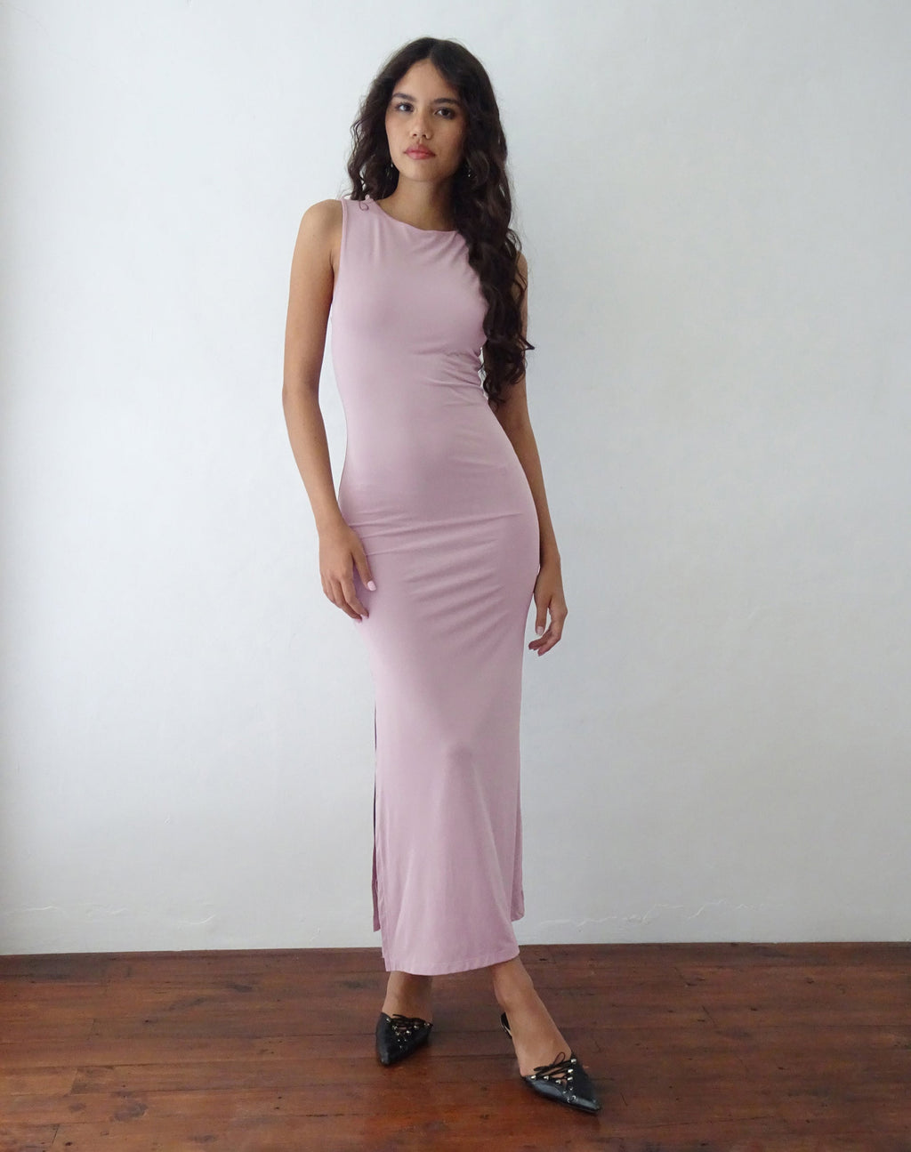 Flo Maxi Dress in Slinky Licht Mauve
