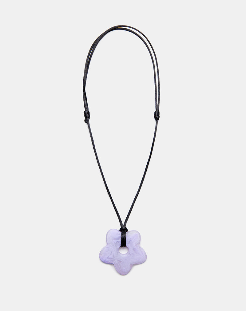 Bloemenketting in hars lila