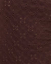 Stretch Broderie Bruin