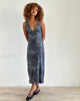 Afbeelding van Gabriela Midi Dress in Faded Botanical Green