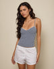 Afbeelding van Gaika Cami Top in Seersucker Gingham Navy