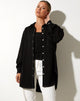 Afbeelding van Gane Shirt in Zwart met Witte Stiksels