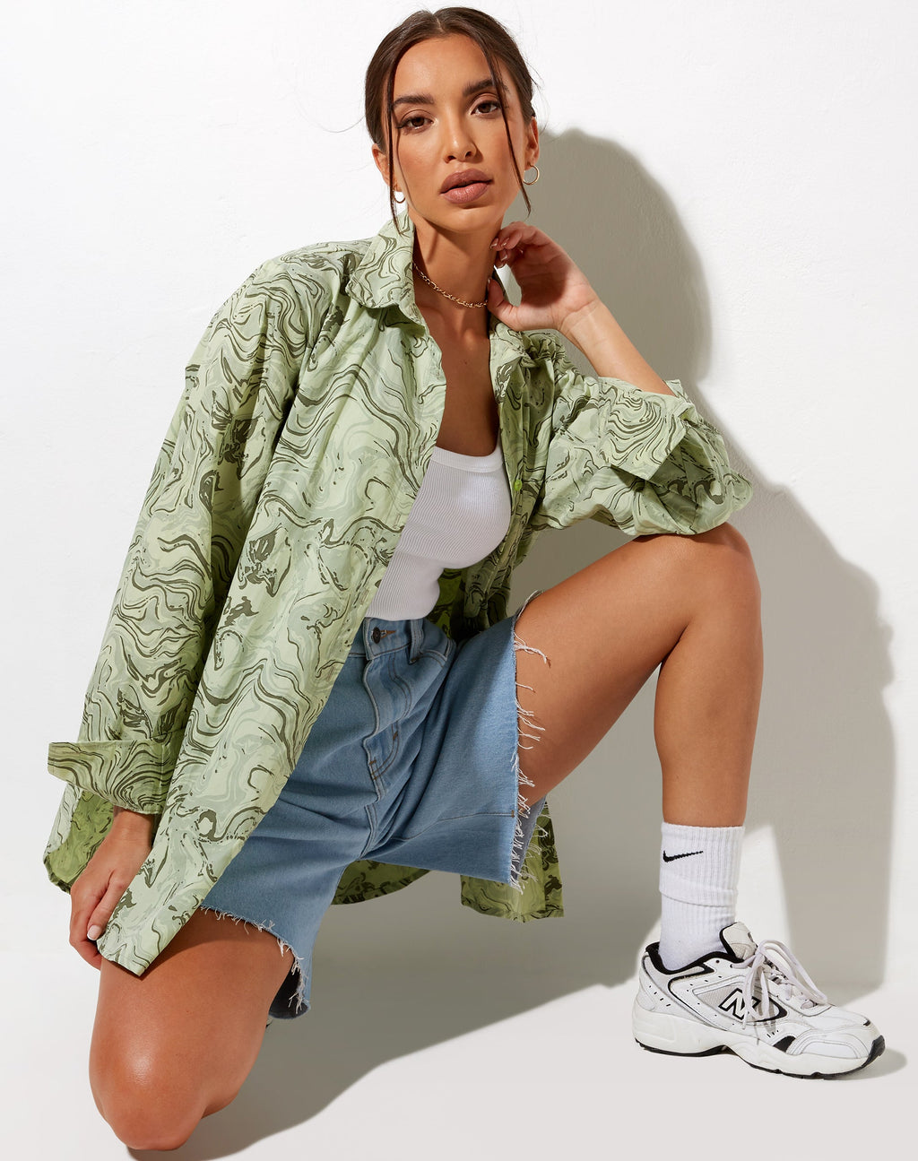 Gane overhemd in Marble Green