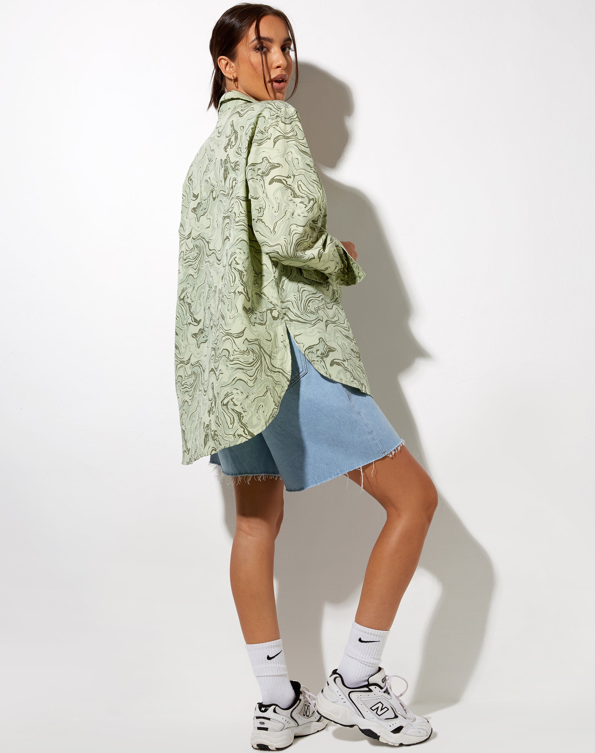 Afbeelding van Gane Shirt in Marmer Groen