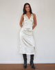 Afbeelding van Gastari Midi Dress in Satin Jacquard Wit