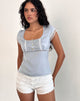 Afbeelding van Gavrilla Top in satijn babyblauw