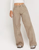 Afbeelding van Roomy Low Rise Extra Wijde Broek in Biscotti