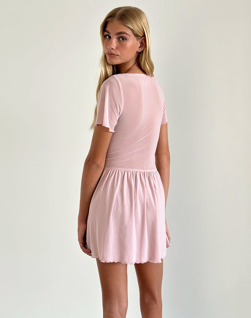 Afbeelding van Geni Mini Jurkje in Mesh Baby Roze