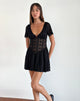 Afbeelding van Geni Mini Dress in Regal Lace Black