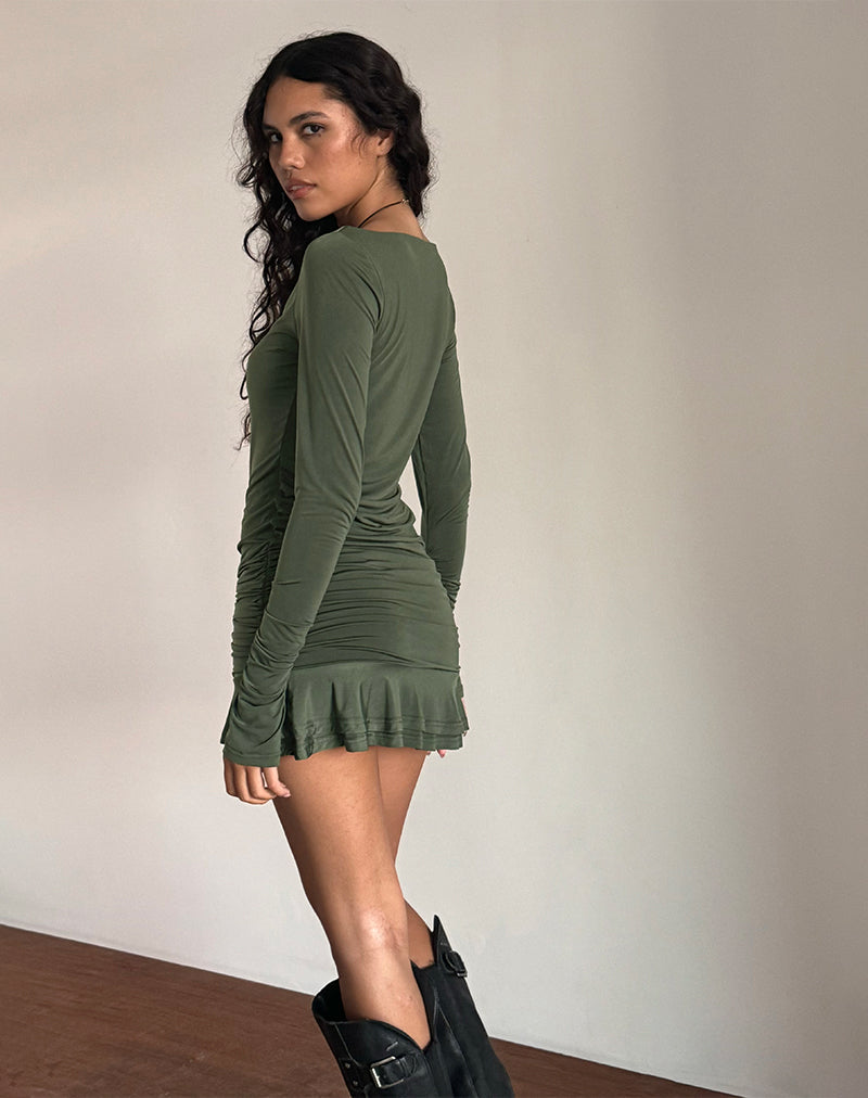 Afbeelding van Gillian Mini-jurk met lange mouwen in Slinky Grey
