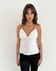 Afbeelding van Gio Cami Top met ruches in Slinky Ivoor
