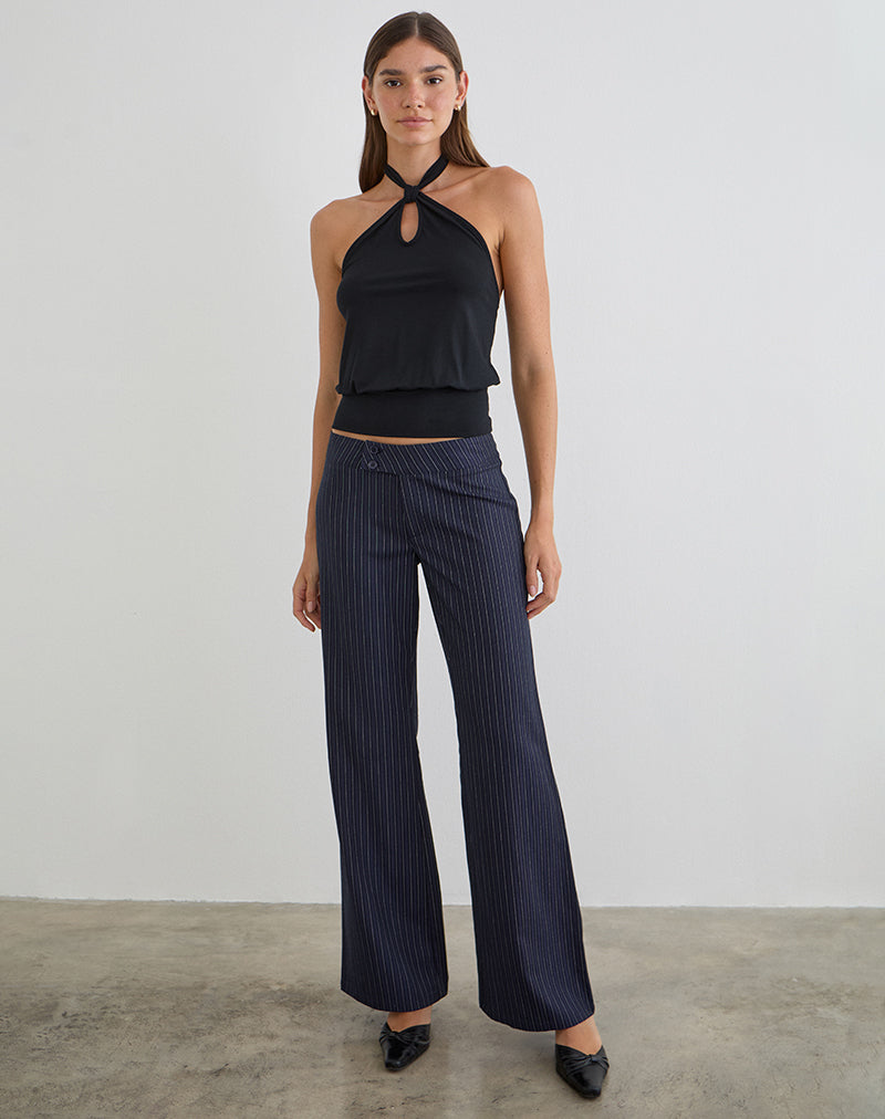 Afbeelding van Giunea Knot Halterneck Top in zwart