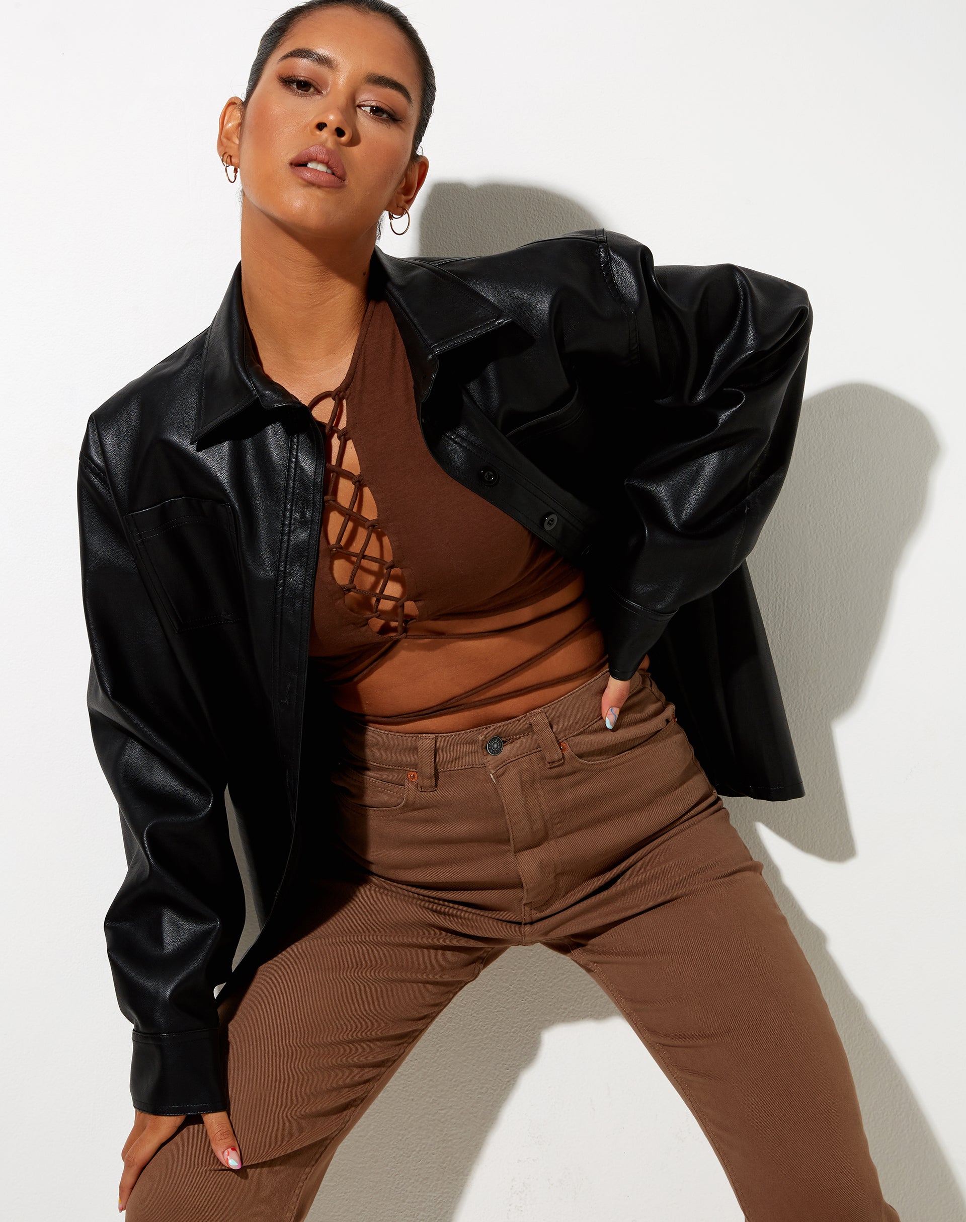 Afbeelding van Giwta Crop Top in Lycra Cacao