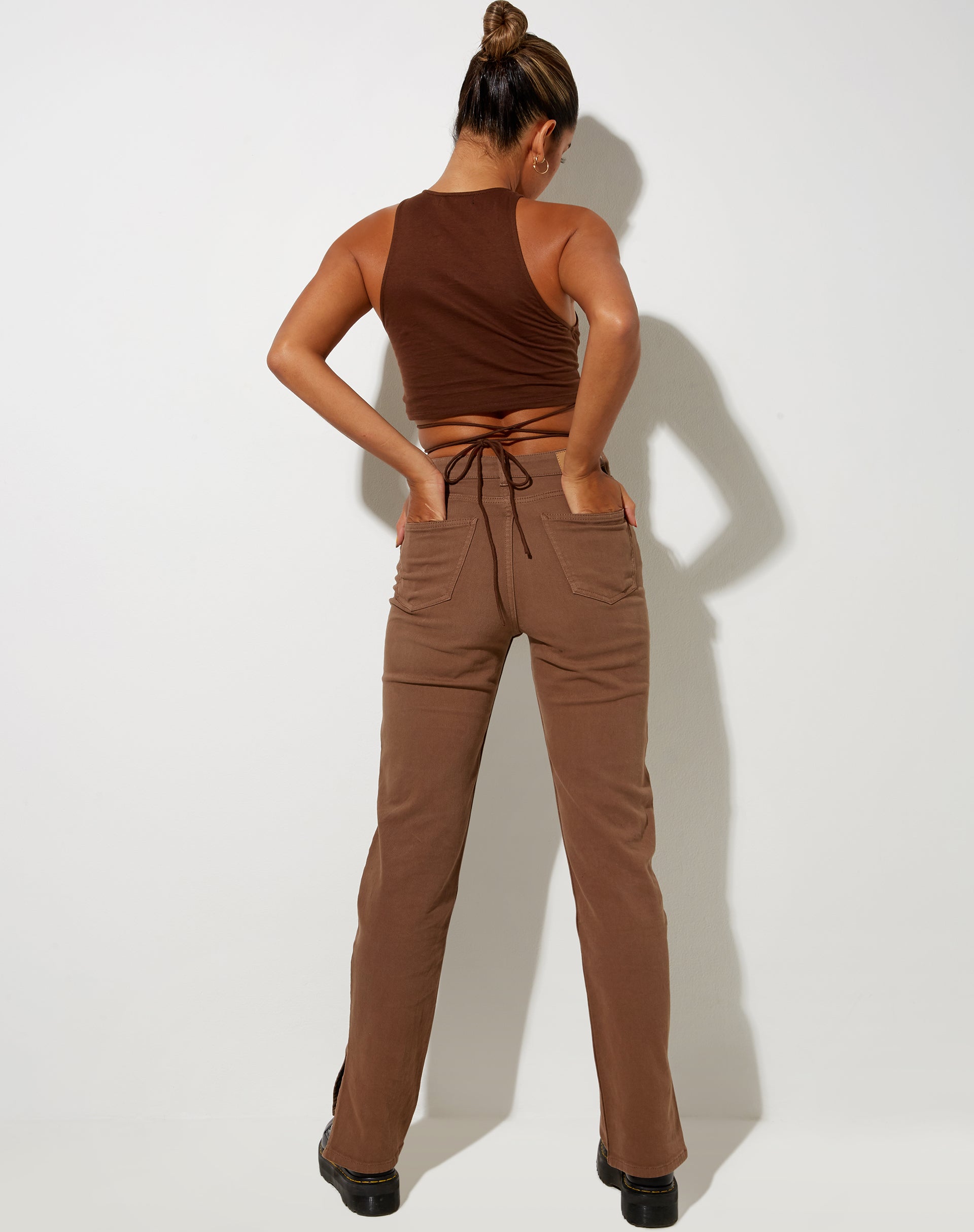 Afbeelding van Giwta Crop Top in Lycra Cacao