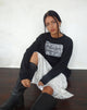 Afbeelding van Glo Oversized Sweatshirt in Zwart met Heartbreaker Graphic