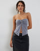 Afbeelding van Greta Bandeau Top met Stropdas in Grijs