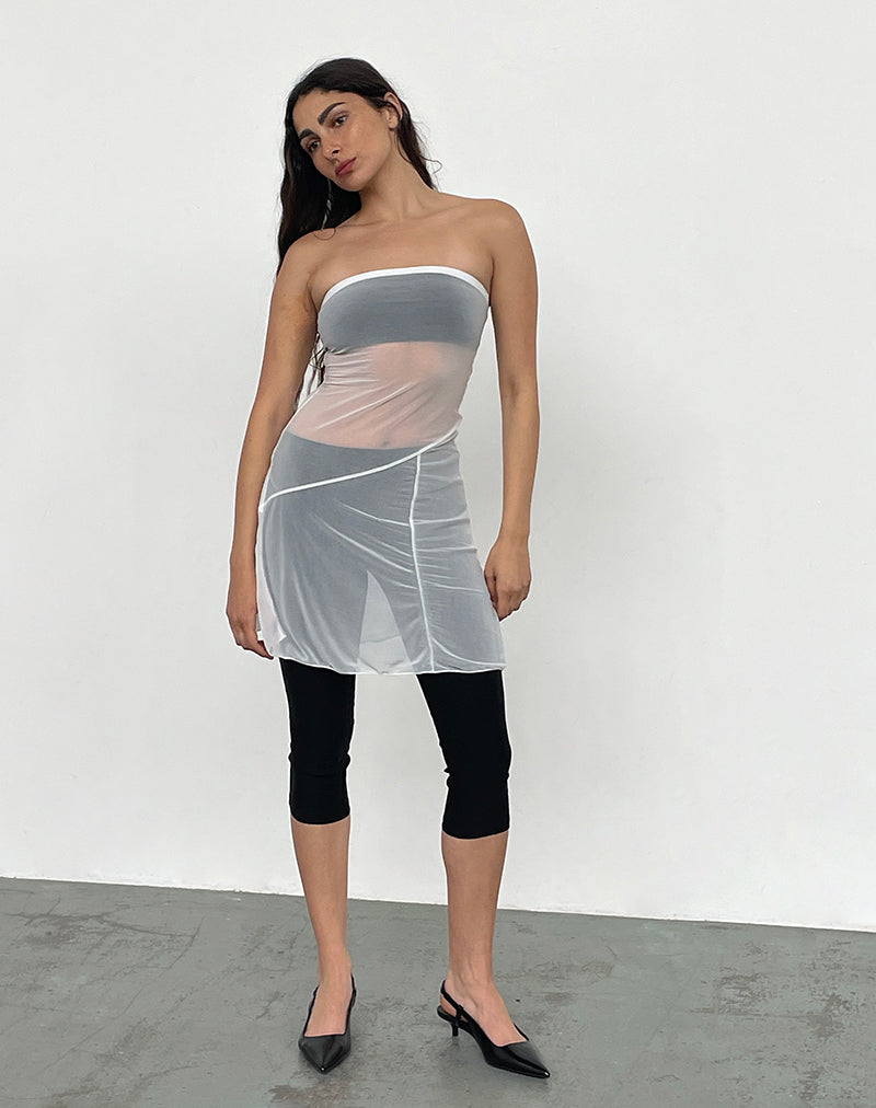 Afbeelding van Gretchen Bandeau Mini Jurk in Crème